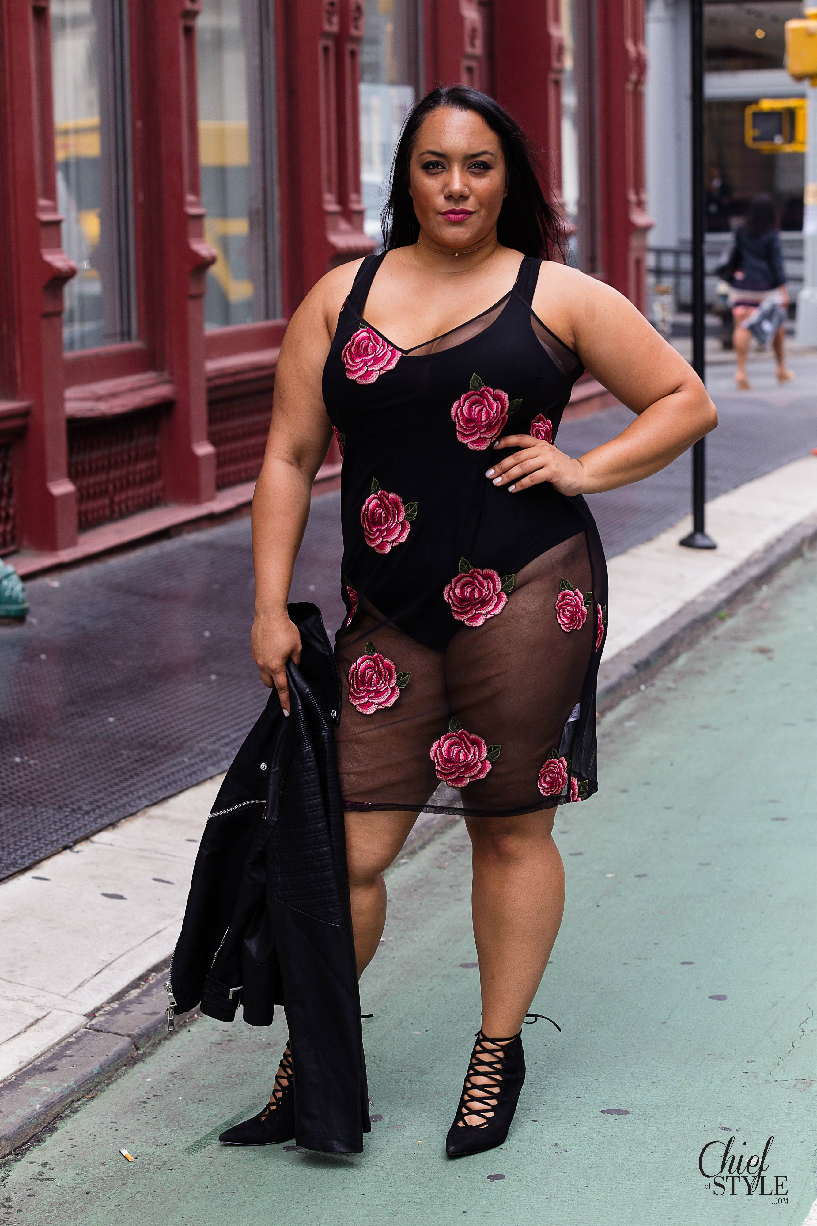 Plus size sheer embroidered roses dress from Forever 21 Plus