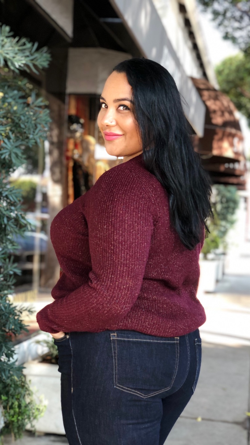 Plus size style blogger, The Chief of Style, Amy Stretten, wearing LIVI Cacique and Lane Bryant for Thanksgiving Black Friday sales