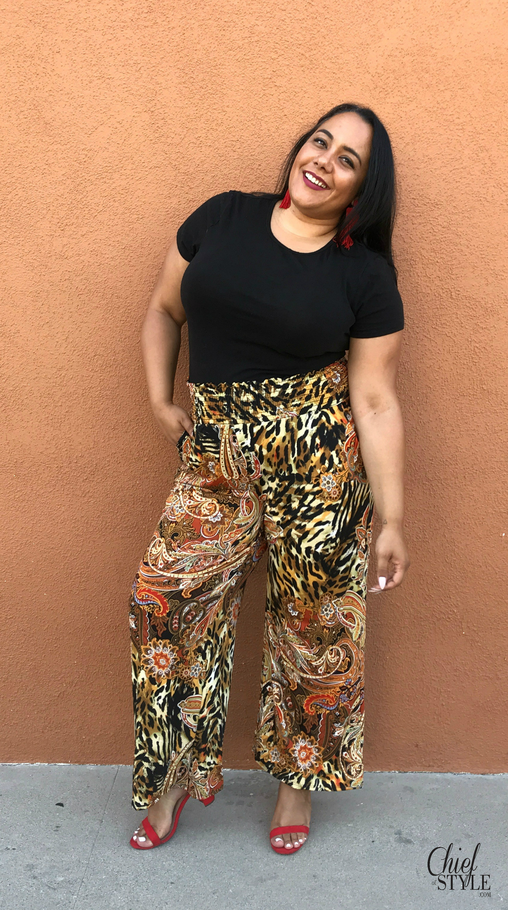 Amy Stretten in plus size brunch outfit idea from Macy's NY Collection
