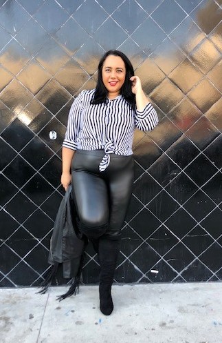 Amy Stretten, The Chief of Style, wearing plus size Australian clothing City Chic sold at Macys